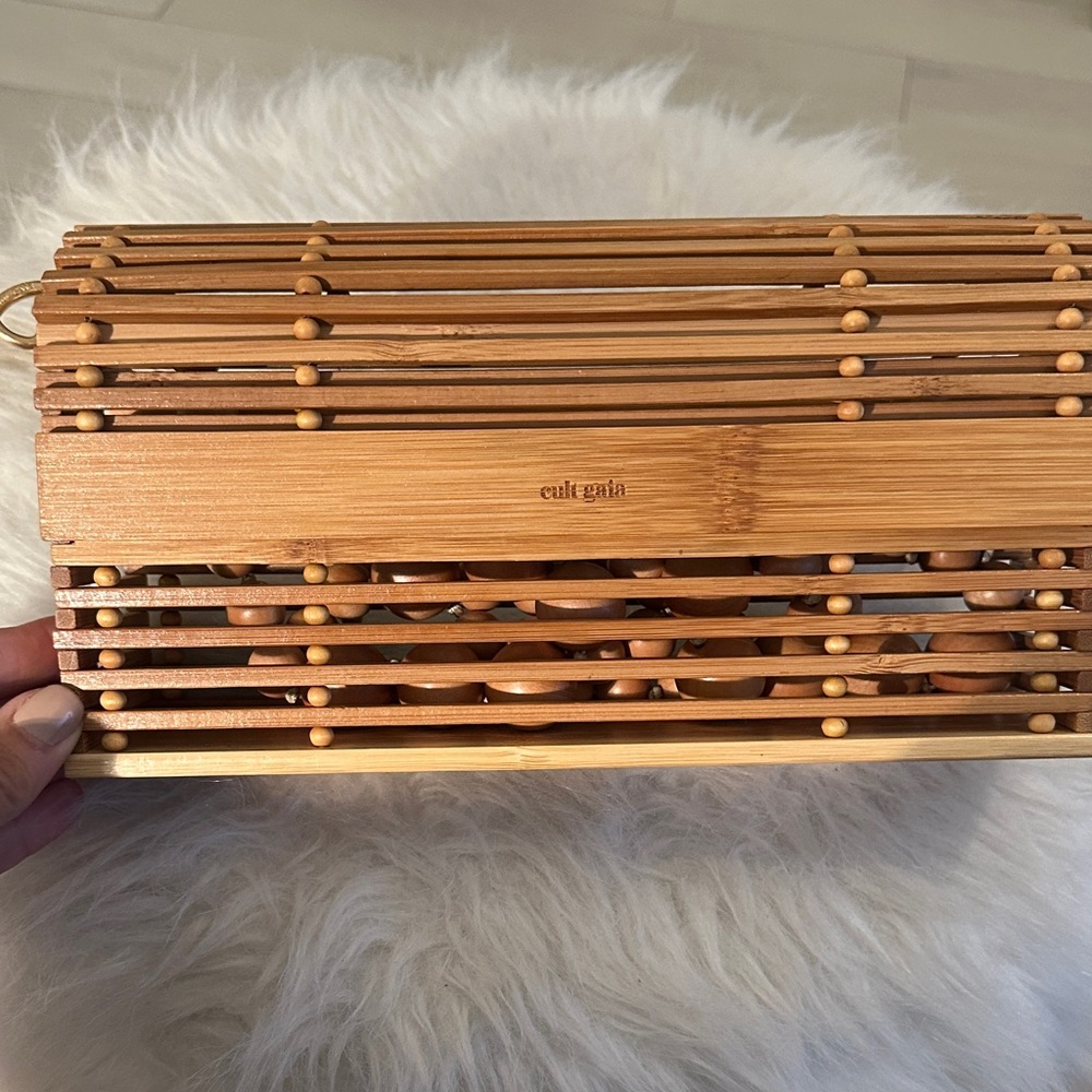 Cult Gaia Natural Bamboo Handbag